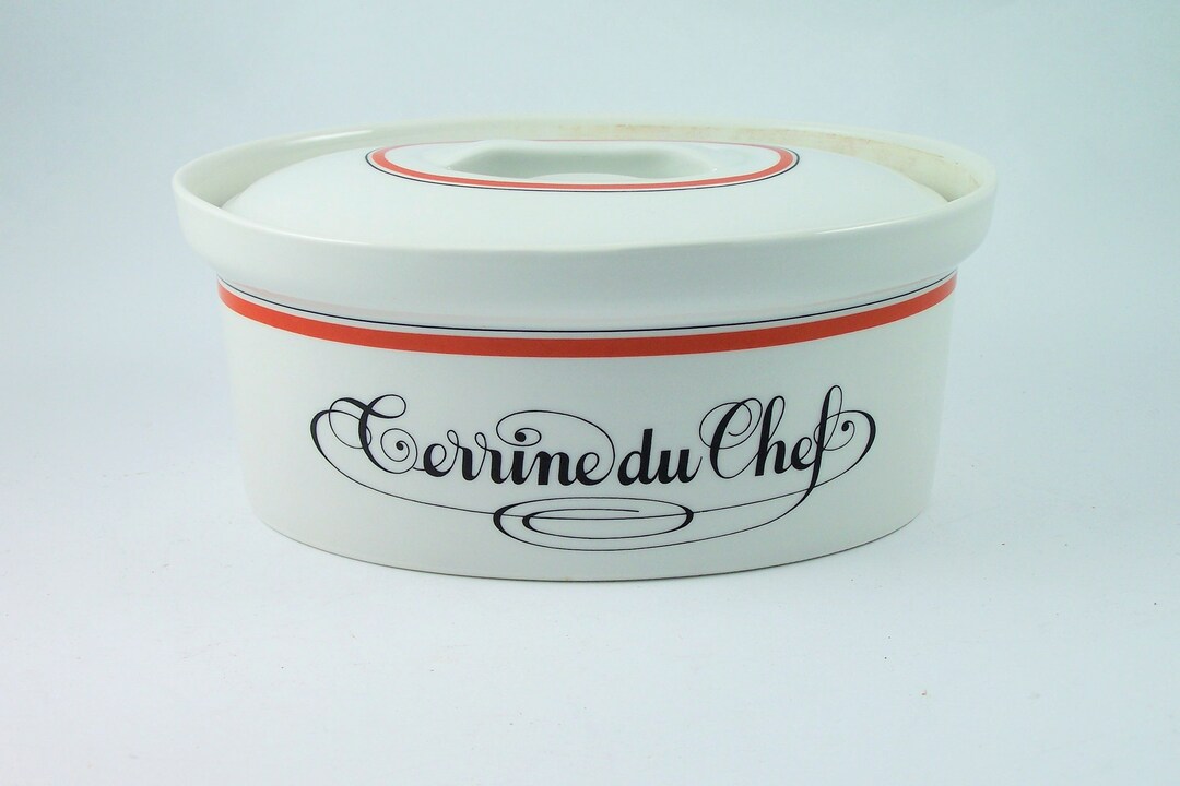 Porcelain D'auteuil Terrine terrine Du Chef Bistrot Pattern APILCO