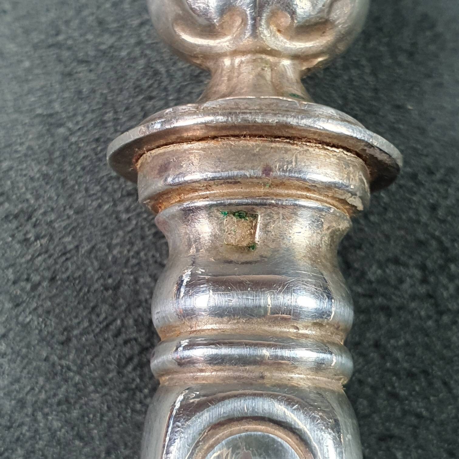 Couvert à salade ancien en argent poinçonné 800