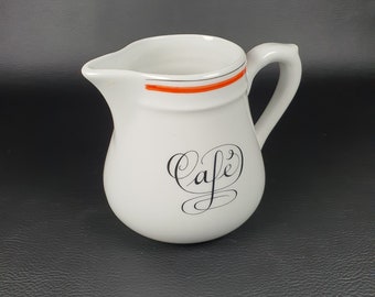 APILCO  |   Petit pot à Café en Porcelaine  Apilco |  Service Bistrot design Jacques Lobjoy  | Vintage Made in France 1960