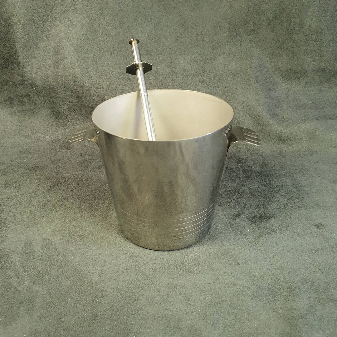 Seau à Glaçons Letang Rémy En Inox – Reproduction Vintage Avec Poignée