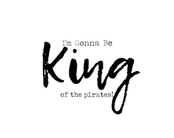 DIGITAL DOWNLOAD - Bold "King of the Pirates" Digital Print – One Piece-Inspired Wall Art, Instant Download, Nautical Anime Decor