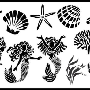 Mermaid Magic JRV Stencil by Jami Ray Vintage