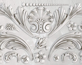 Acanthus Scroll Food Safe Silicone Mould (Mold)