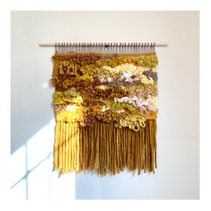 Handwoven Wall Hanging  / &quot;Tuscan Sun&quot; /  Tapestry Weaving / Home Decor / Textured Woven Wall Art / Mothers Day Gift
