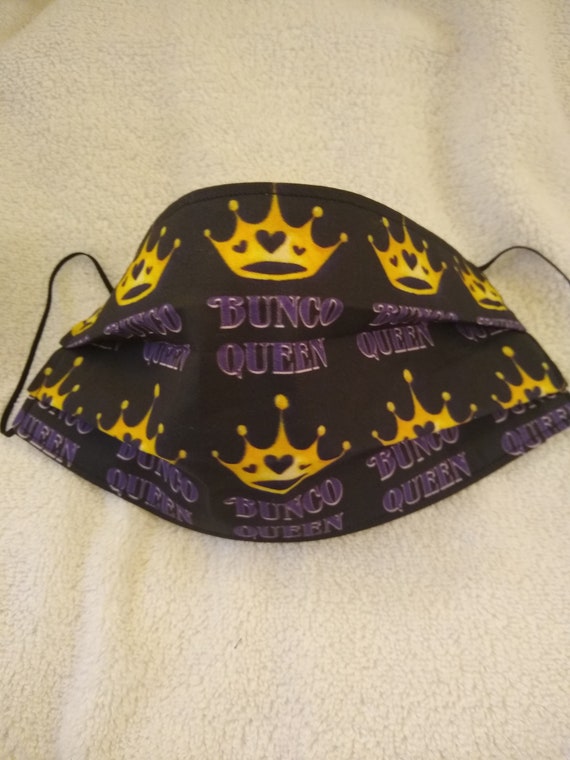 Bunco Face Mask Bunko Face Cover Bunco Queen Crown Etsy