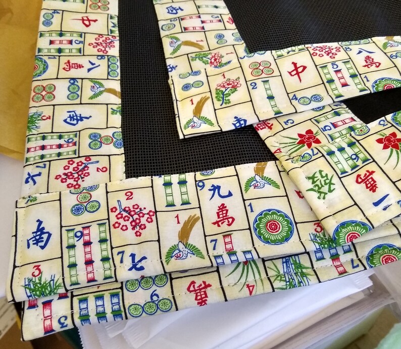 Mahjongg mat / Card Table Cover / Quiets the tiles / Fun to Etsy