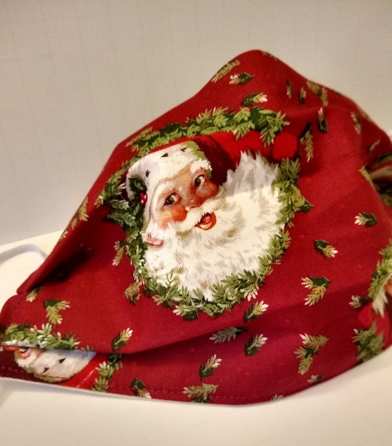 Face Mask Santa Claus Classic Santa Jolly St Nick Etsy