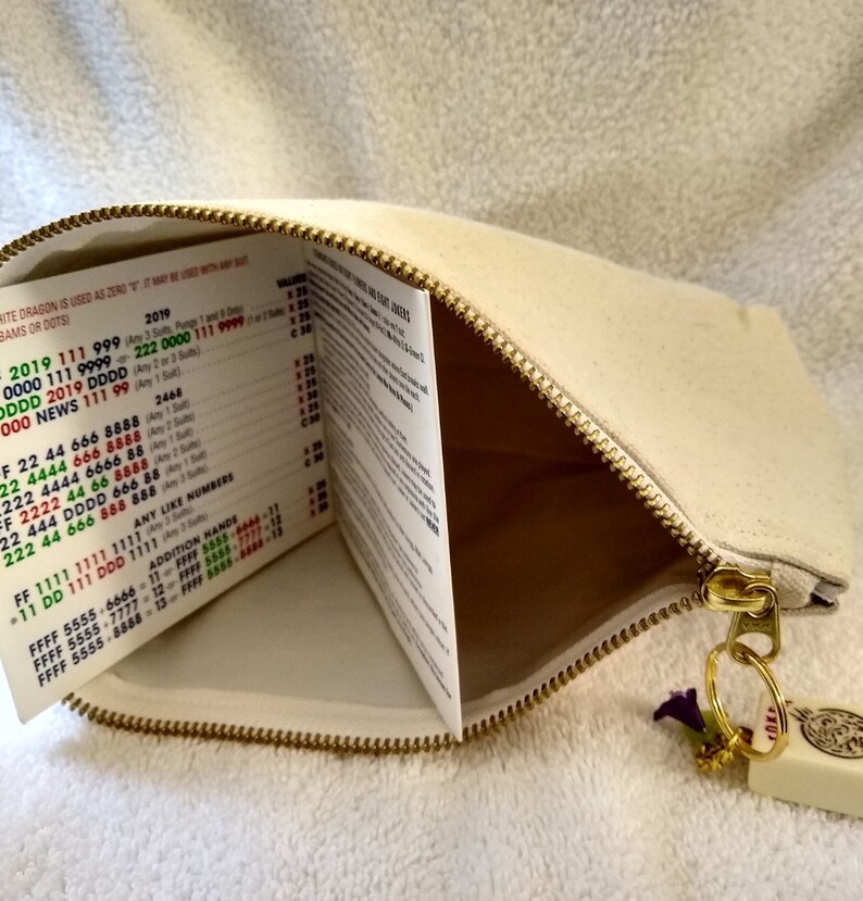 Mahjongg Purse Lucky Mah jong Bag 4 Leaf Clover Marijuana leaf Majong novelty Joker tile Super Lucky Mahj gift