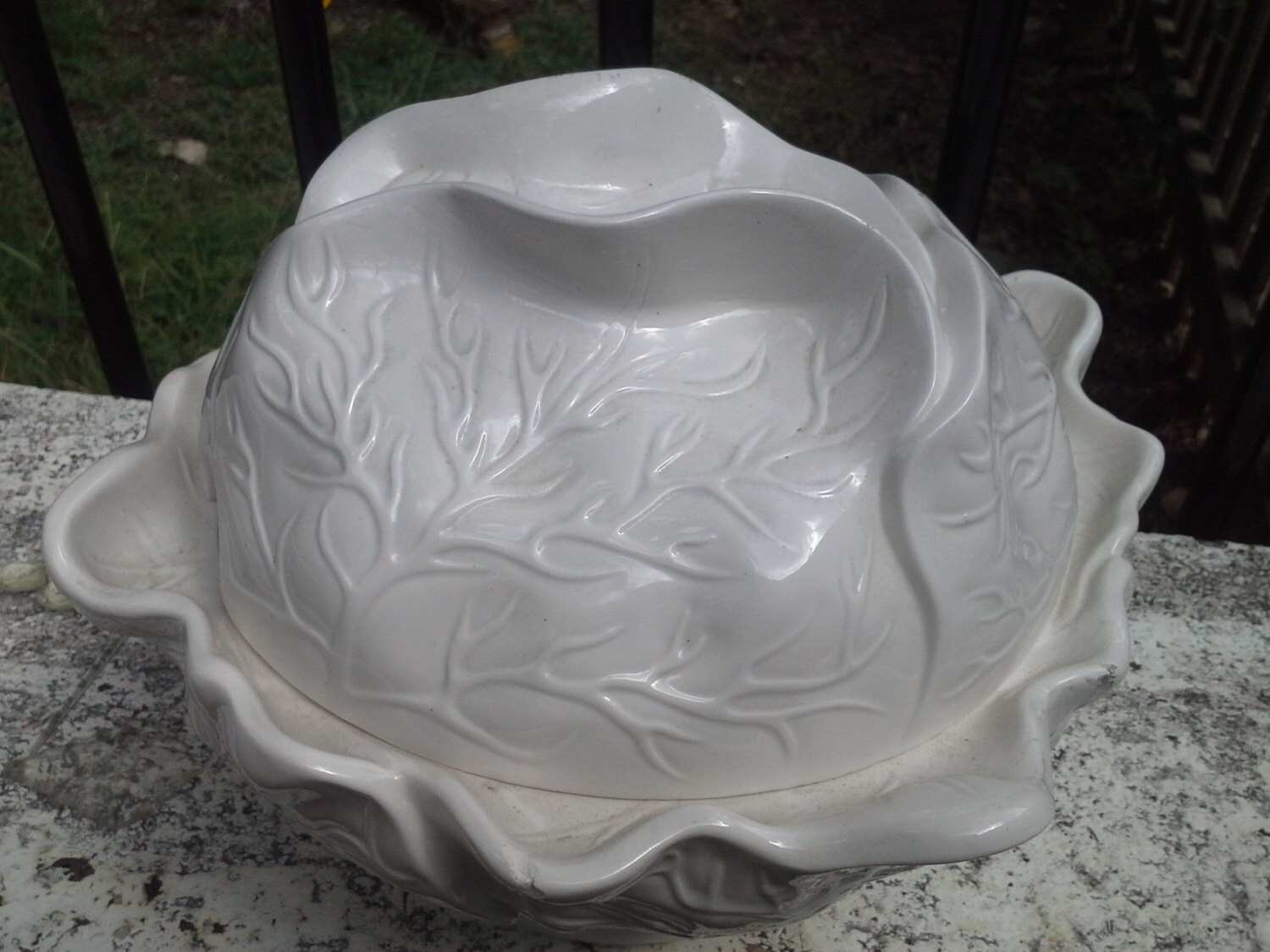 Vintage Holland mold lettuce cabbage shape soup tureen/serving Etsy
