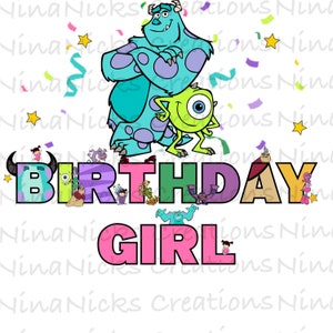 Monsters Bday Girl PNG