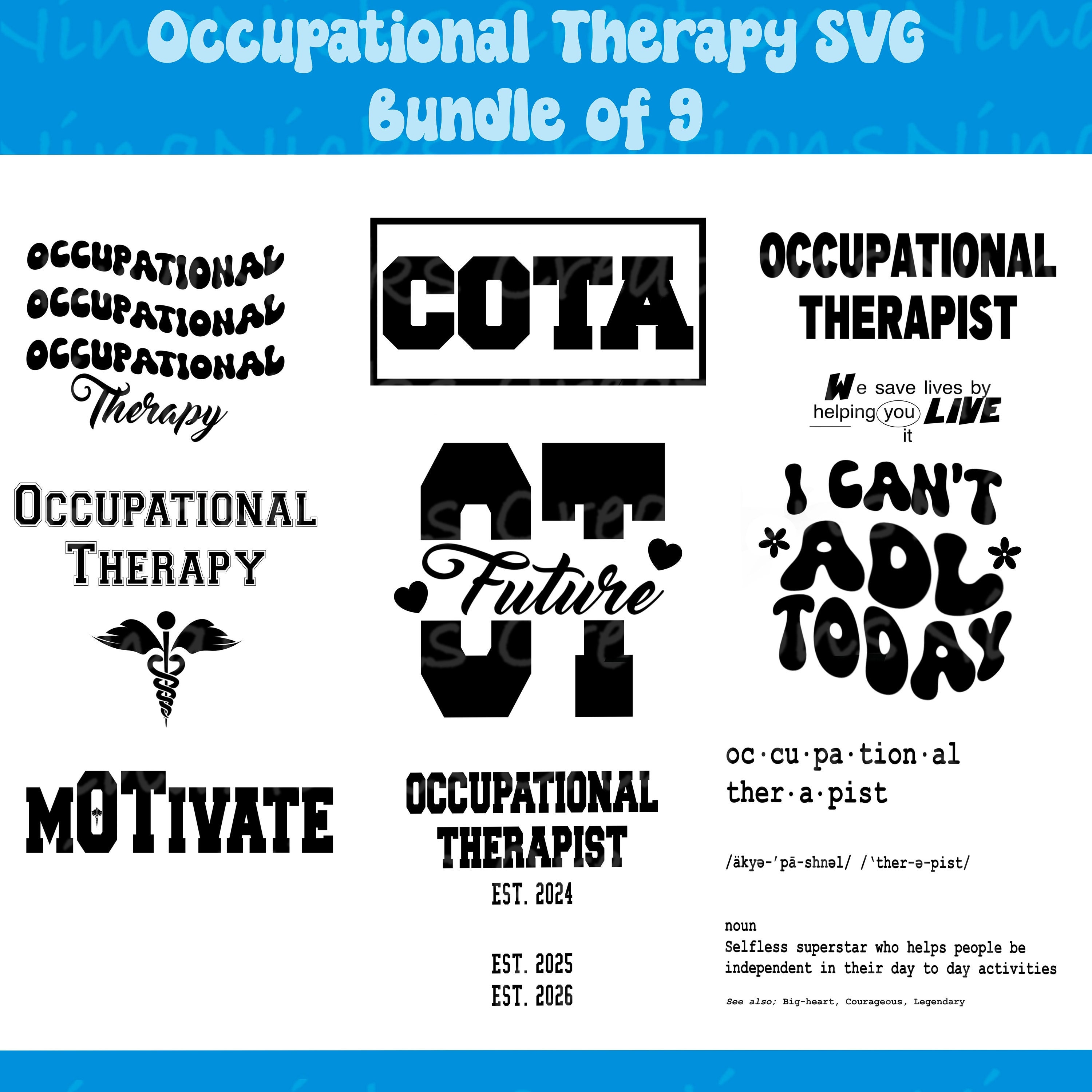 Occupational Therapy - SVG- Bundle - Etsy