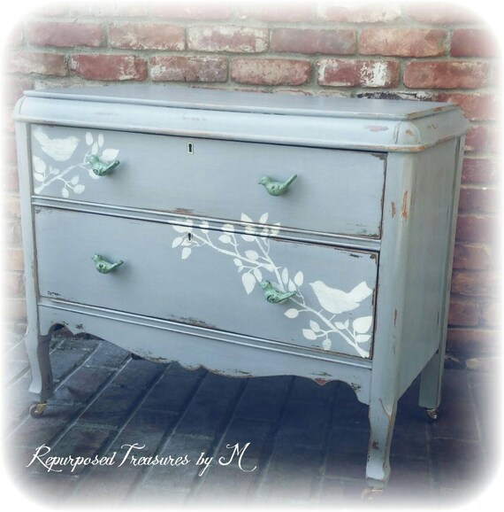 Sold Sold Distressed Antique Dresser Shabby Chic Dresser Etsy