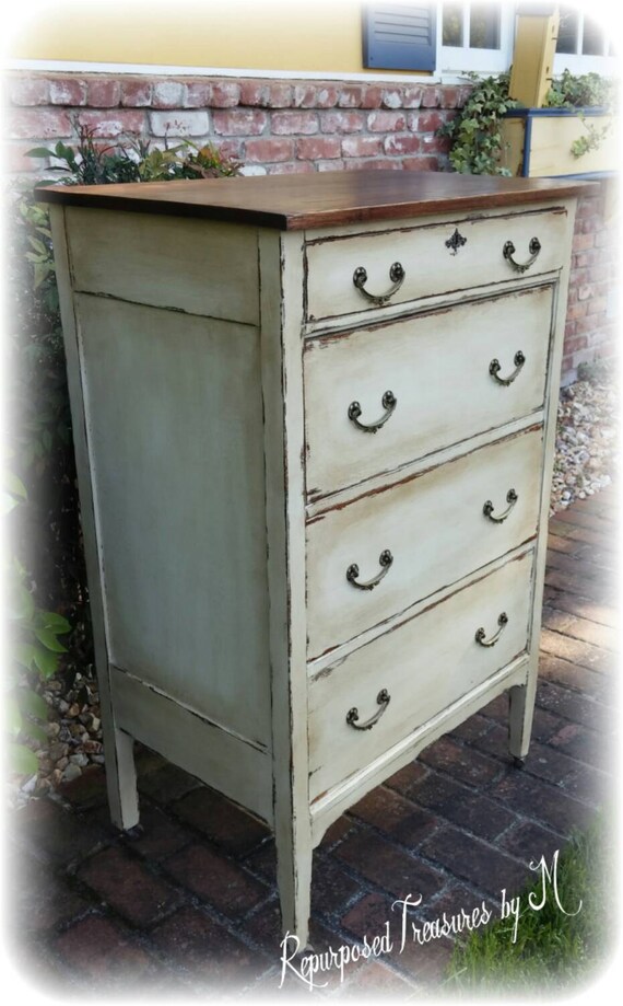 Sold Sold Distressed Antique Dresser Shabby Chic Dresser Etsy