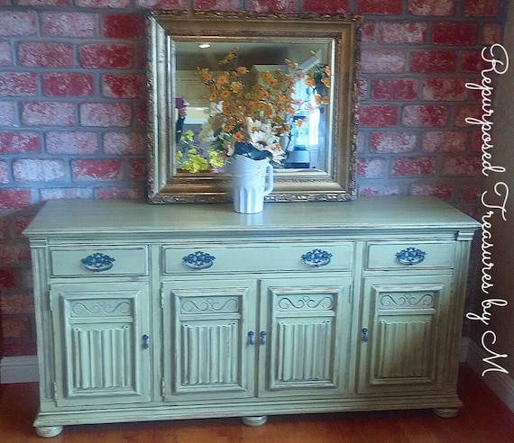 Sold Sold Vintage Buffet Yellow Buffet Distressed Buffet Etsy