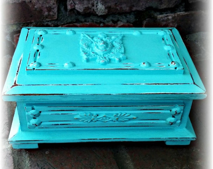 Shabby Chic Jewelry Box Distressed Jewelry Box Rustic Etsy