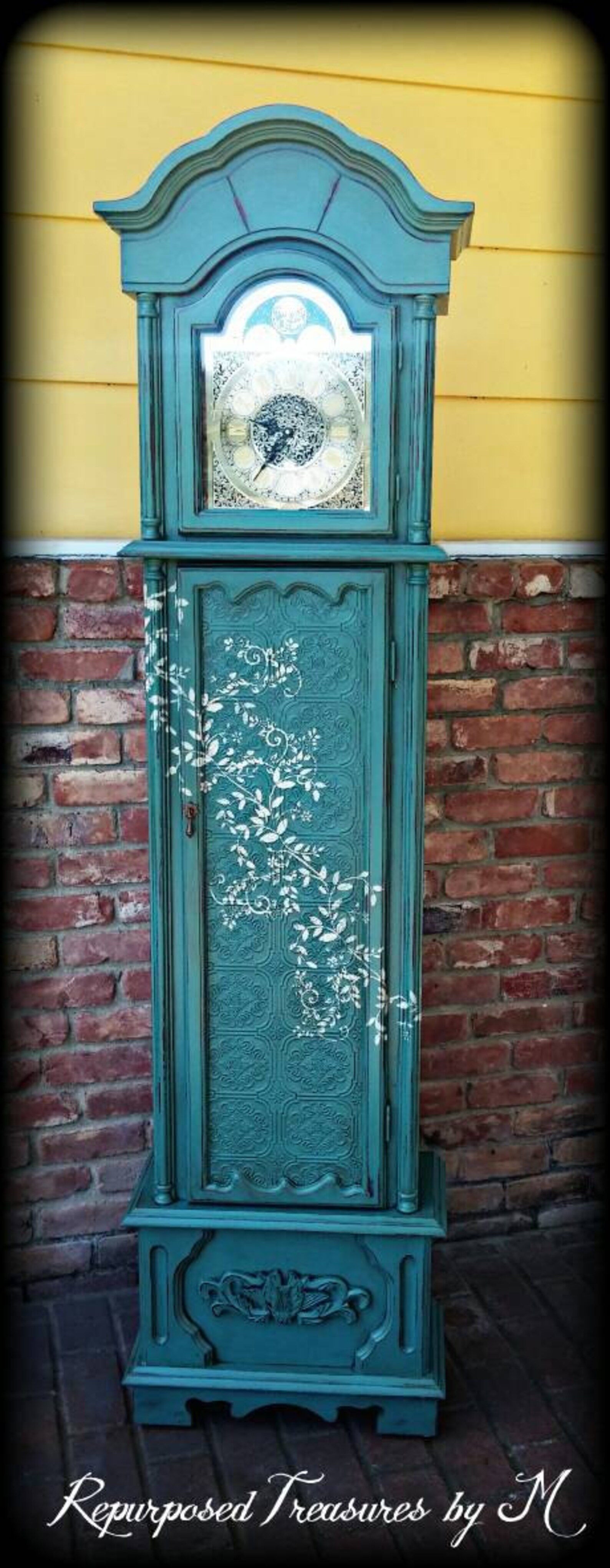 Shabby chic grandfather clock Distressed grandfather clock Etsy