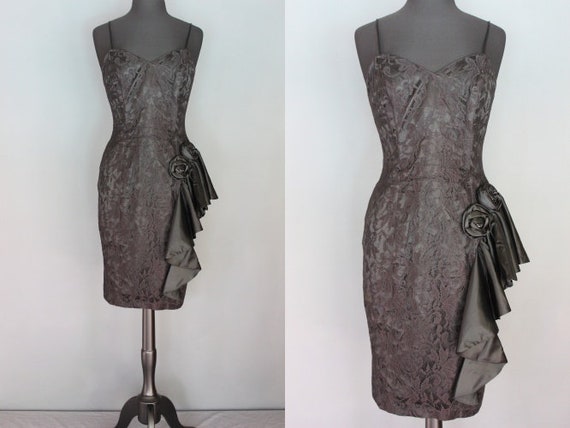 80's Prom Dress Black Lace 80's Wiggle Prom Dre