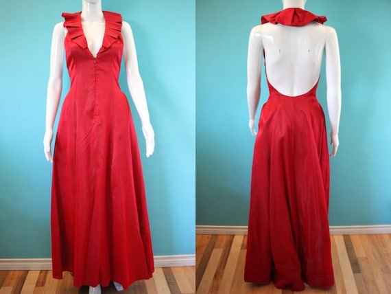 cherry red gown