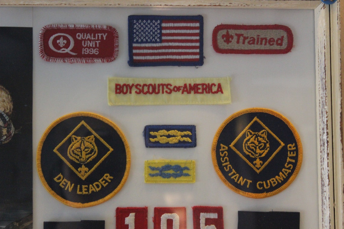 Boy Scout Patches Display Vintage Boy Scout Patches BSA Cub Etsy