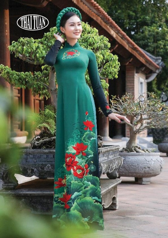 Vietnamese Traditional Ao Dai Soft Silk Aodai - Etsy 日本