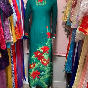 Vietnamese Traditional Ao Dai Soft Silk Aodai image 2