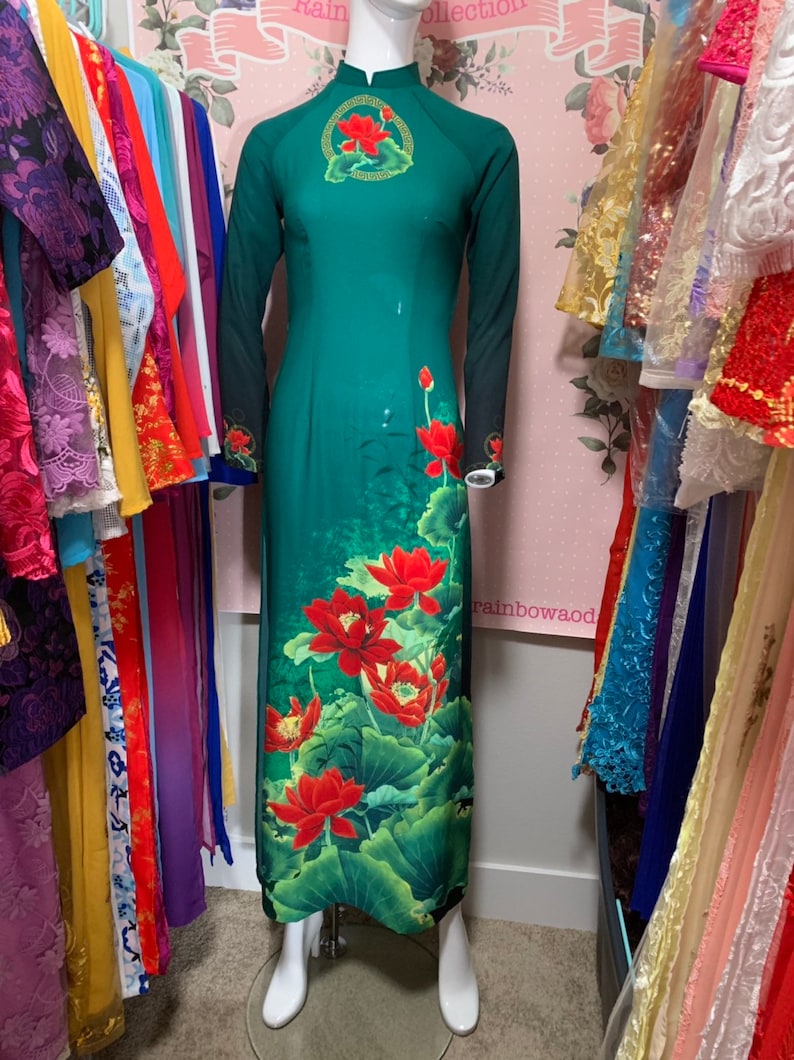 Vietnamese Traditional Ao Dai Soft Silk Aodai image 2