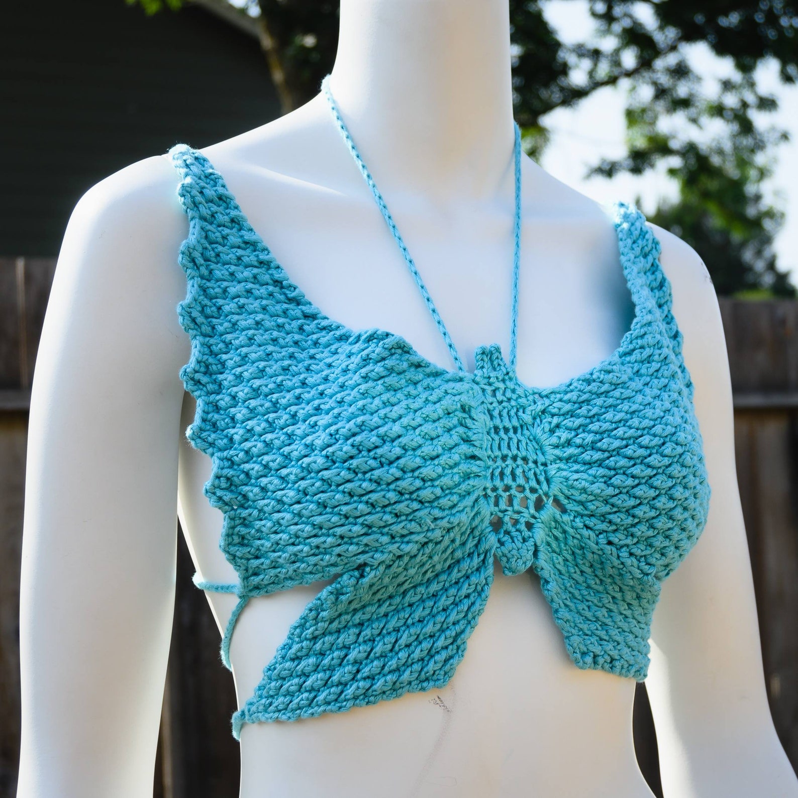 Crochet Small Alpine Butterfly Crop Top | Etsy