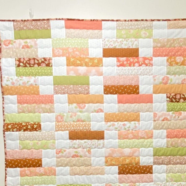DIGITAL PDF Quilt PATTERN: Sweetly Done jelly roll quilt pattern 5 sizes, simple jelly roll quilt pattern, precut quilting pattern