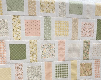 Digital PDF Pattern: Easily Done Quilt Pattern 5 sizes-layer cake fat quarter yardage quilt pattern-very simple easy fast quilt pattern