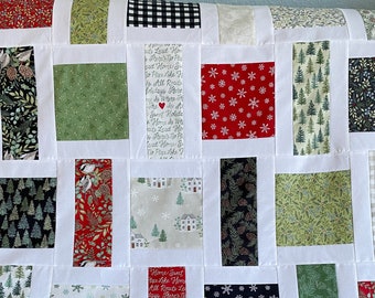 Digital PDF Pattern: Easily Done Quilt Pattern 5 sizes-layer cake fat quarter yardage quilt pattern-very simple easy fast quilt pattern
