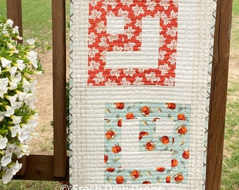Jelly Twist Runner PRINTED PAPER Quilt Pattern: Easy Log Cabin block