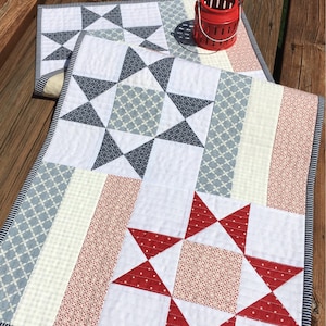 Stars and Bars DIGITAL PDF Quilt Pattern in 5 sizes yardage fat quarters scraps