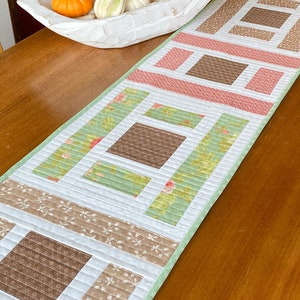 Lakehouse Steps Runner DIGITAL PDF Quilt Pattern: easy precut jelly roll strips