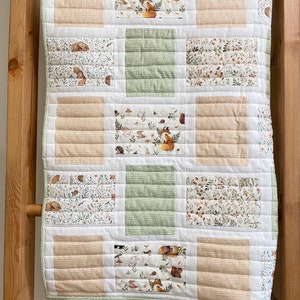 Digital PDF Pattern: Baby Cuddles Little Fawn Quilt Pattern 2 sizes 2 styles-layer cake fat quarter eighth quilt pattern-easy quilt pattern image 3