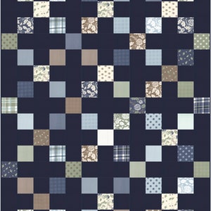 Digital PDF Pattern: Positive Charm Quilt Pattern/layer cake charm pack fat quarter eighth quilt pattern/simple precut quilt pattern image 8