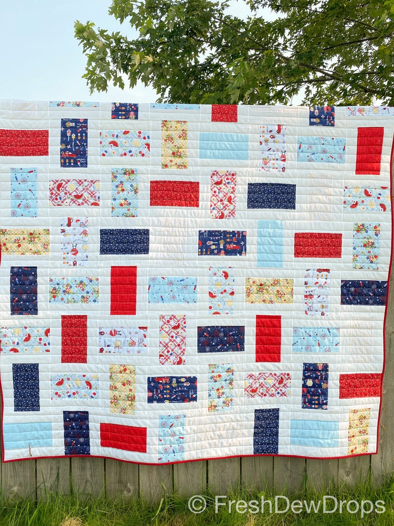 Digital PDF Pattern: Simply Done Quilt Pattern 5 sizes-layer cake fat quarter eighth quilt pattern-very simple easy quick quilt pattern image 3