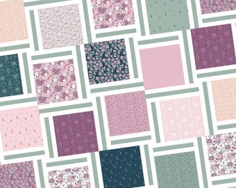 Quickly Done Digital PDF Quilt PATTERN: 5 sizes layer cake