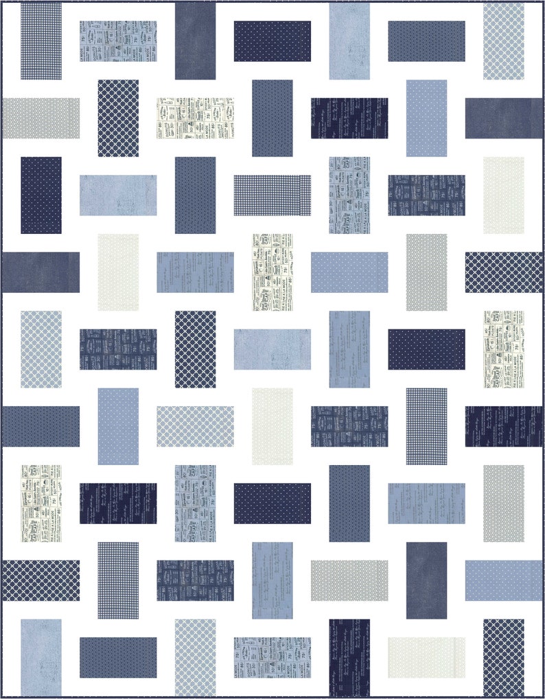 Digital PDF Pattern: Simply Done Quilt Pattern 5 sizes-layer cake fat quarter eighth quilt pattern-very simple easy quick quilt pattern image 7