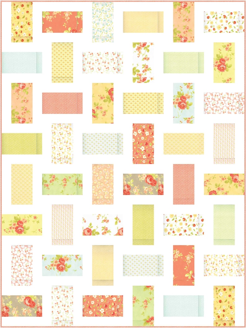 Digital PDF Pattern: Simply Done Quilt Pattern 5 sizes-layer cake fat quarter eighth quilt pattern-very simple easy quick quilt pattern image 9