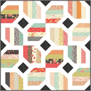 DIGITAL PDF PATTERN: Hopeful jelly roll quilt pattern 5 sizes, simple jelly roll quilt pattern, pdf precut quilting pattern fresh dew drops image 9