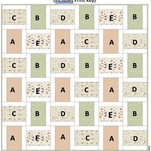 Digital PDF Pattern: Baby Cuddles Little Fawn Quilt Pattern 2 sizes 2 styles-layer cake fat quarter eighth quilt pattern-easy quilt pattern image 8