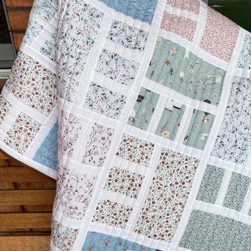 Digitales PDF-Quiltmuster – Wunderschön gestaltet, 6 Größen – Layer Cake, Fat Quarter, Fat Eighth