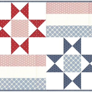 Digital PDF Pattern: Stars and Bars Runner Quilt Pattern-yardage, fat quarter, scraps table runner quilt pattern, stars quilt pattern image 8