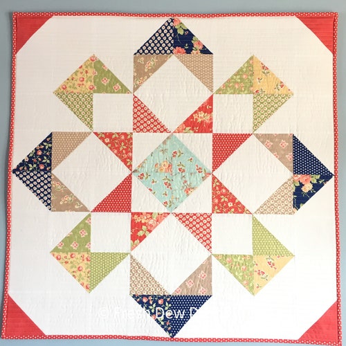 DIGITAL Pattern Purely Petals charm Pack Quilt Etsy