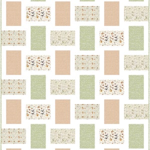 Digital PDF Pattern: Baby Cuddles Little Fawn Quilt Pattern 2 sizes 2 styles-layer cake fat quarter eighth quilt pattern-easy quilt pattern image 5