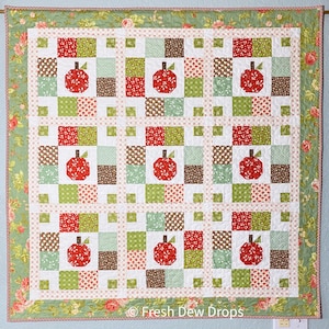 Orchard Time DIGITAL PDF Quilt Pattern: 2 sizes - precut layer cake, fat quarter, charm pack