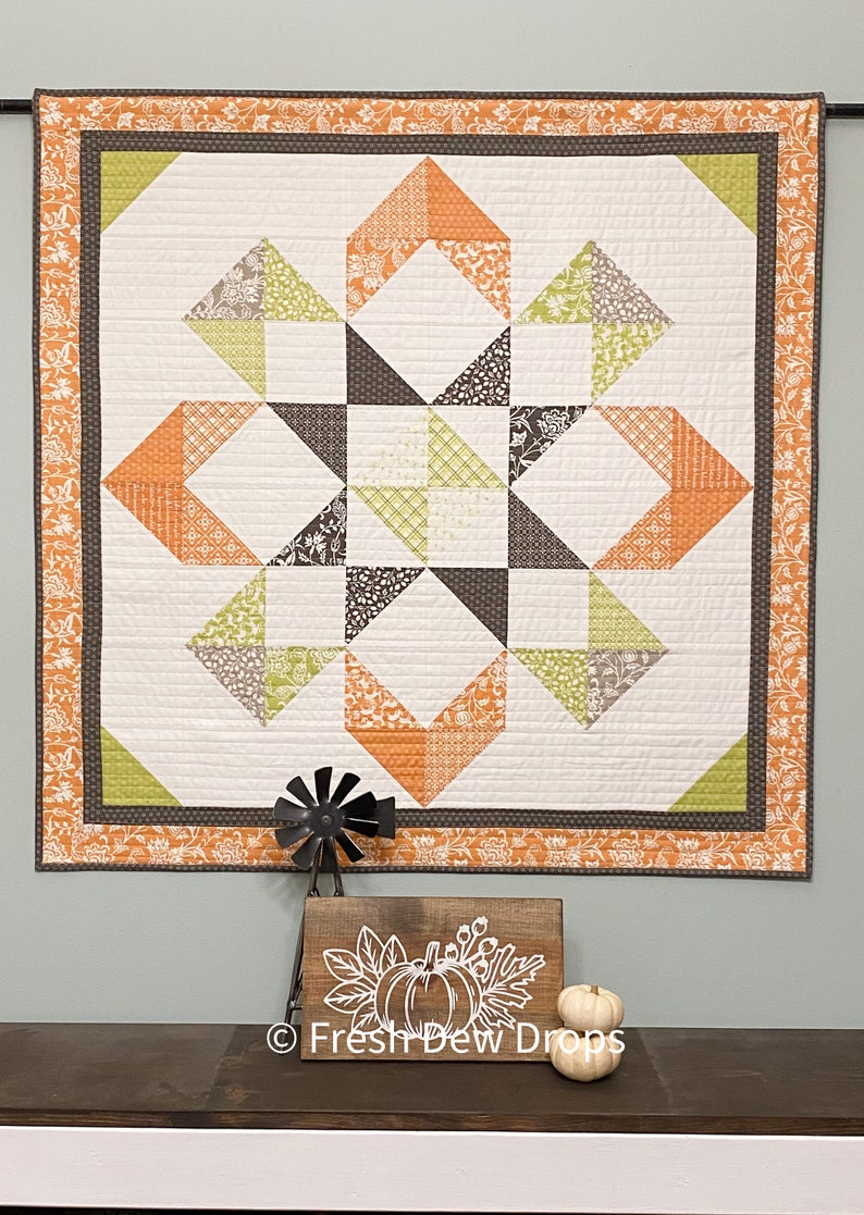 Printed quilt pattern barn quilts-A Charming Barn Quilt-Star Compass-Marian-Prairie-Charming Barn Star-Star Cross Barn Quilt Star Compass