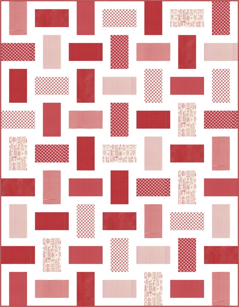 Digital PDF Pattern: Simply Done Quilt Pattern 5 sizes-layer cake fat quarter eighth quilt pattern-very simple easy quick quilt pattern image 8