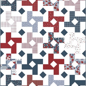 Digital PDF Pattern: Thoughtful Pattern 5 sizes-layer cake fat quarter eighth quilt pattern-very simple easy quick precut quilt pattern image 5