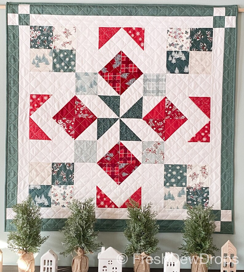 DIGITAL PDF PATTERN Marian Barn Quilt 3 Sizes Charm Pack Etsy